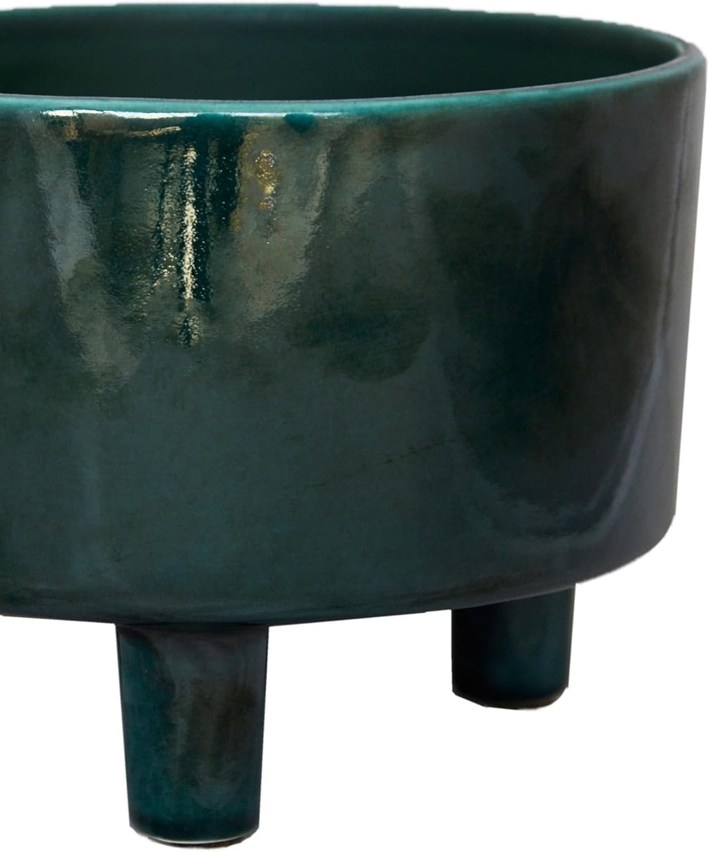 Pisa Emerald Glaze Ceramic Planter