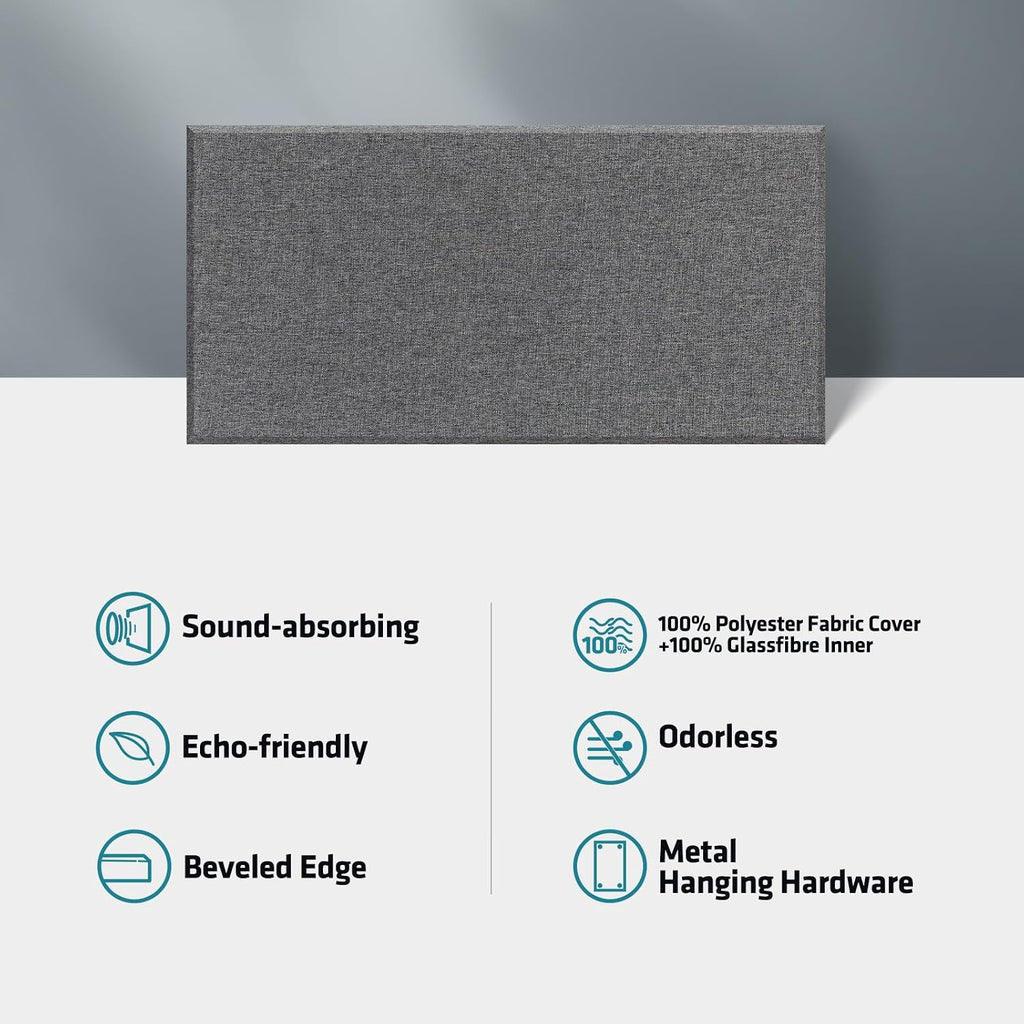 2 PCS Fiberglass Acoustic Wall Panels