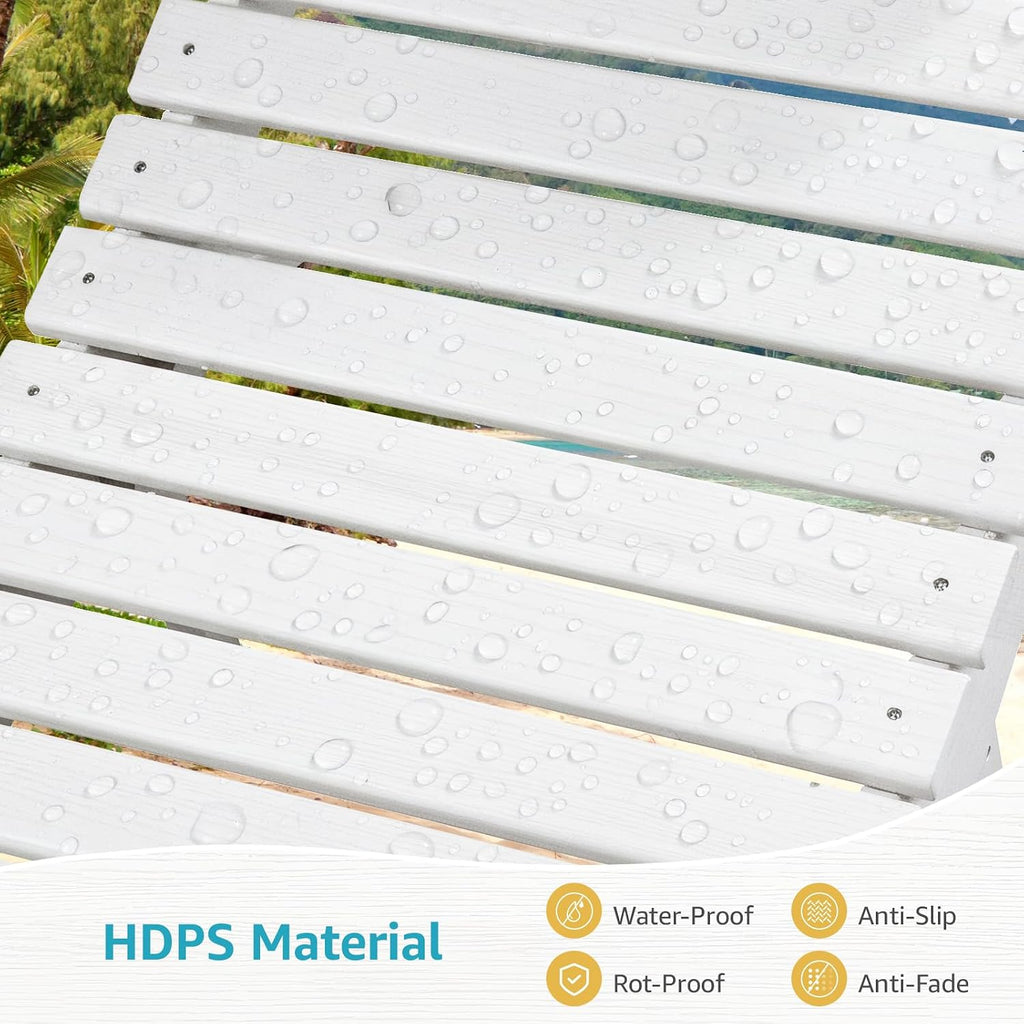 White HDPE Pool Lounge Chair