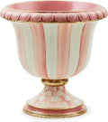 Pink-and-White Pedestal Urn
