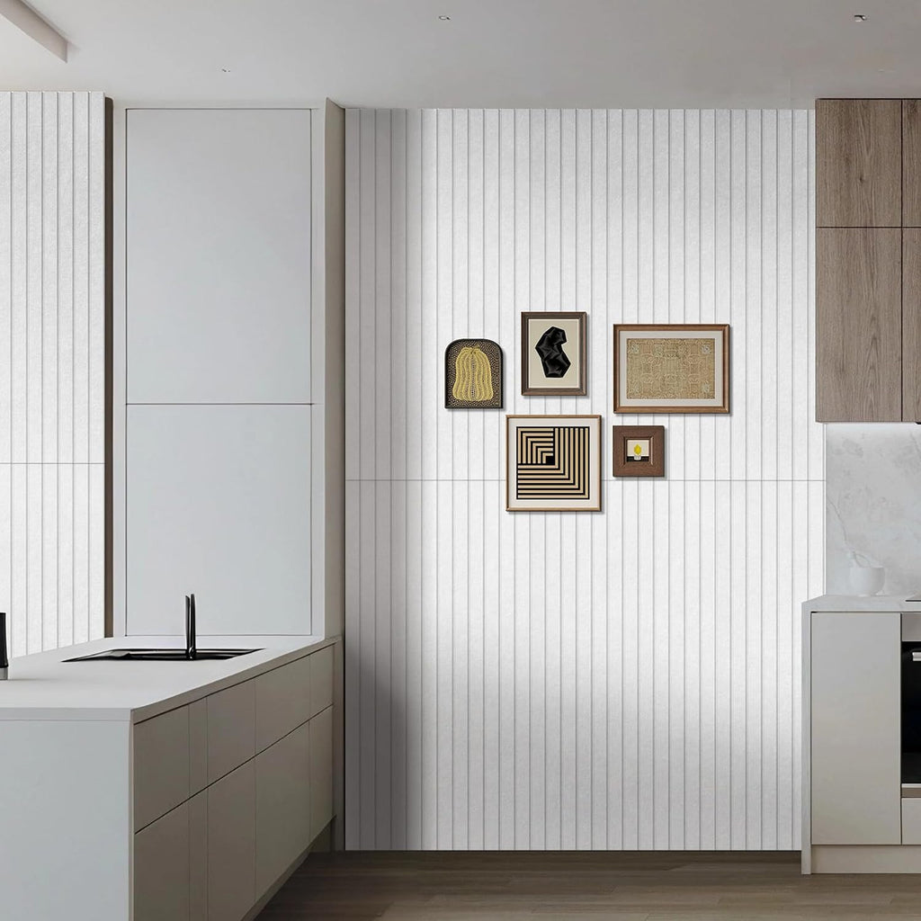 6 Pack White Acoustic Wall Panels