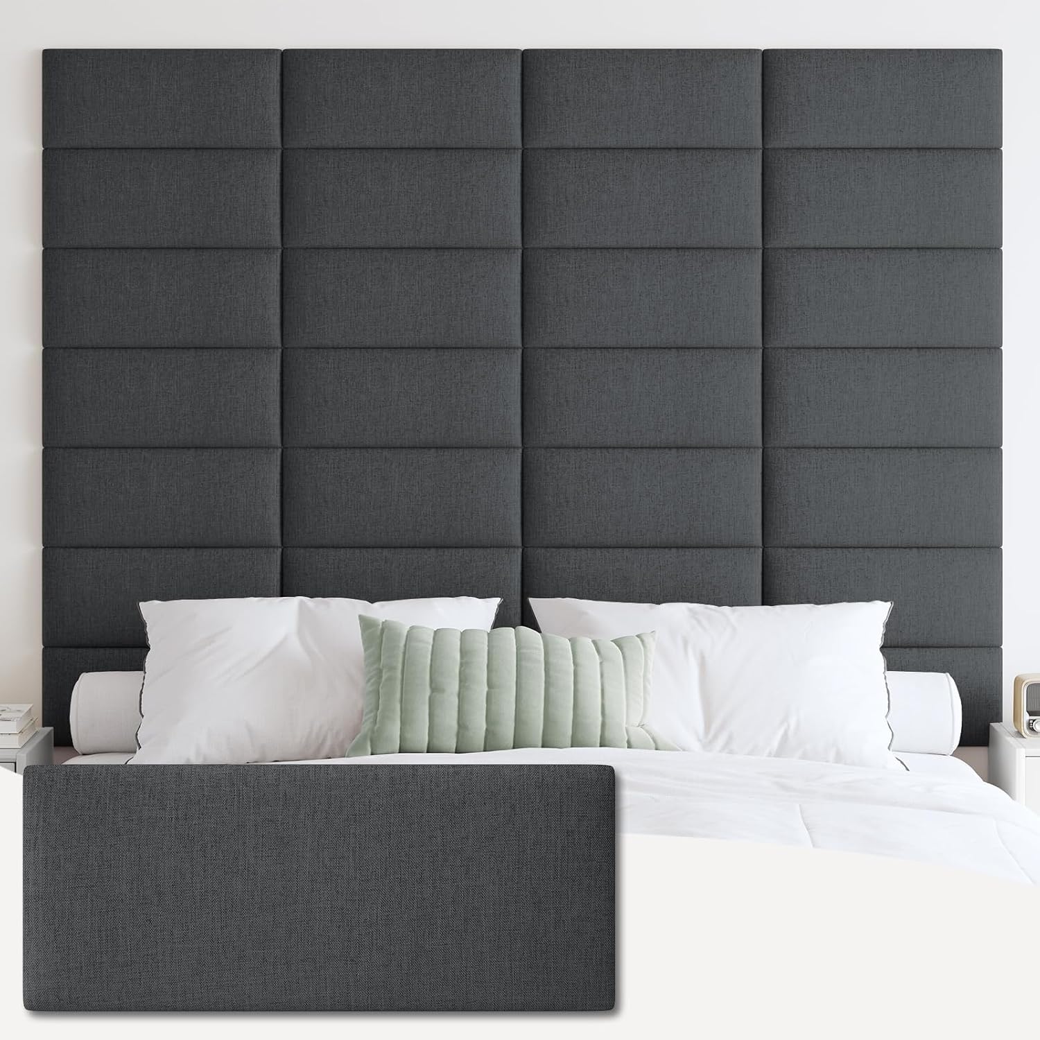 9 Pack Black Tufted Wall Headboard Panels