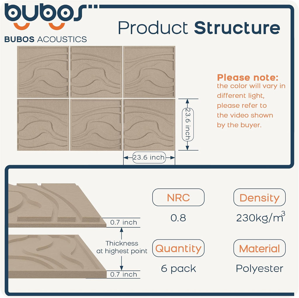 6 Pack Camel Art Acoustic Panels