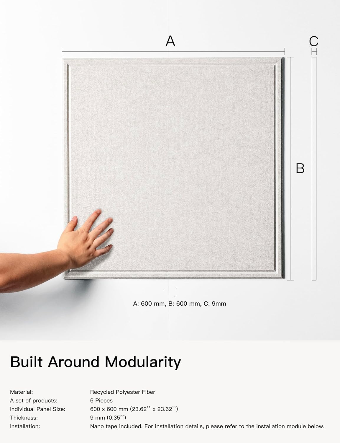 6 Pack Hollow Frame Acoustic Panels