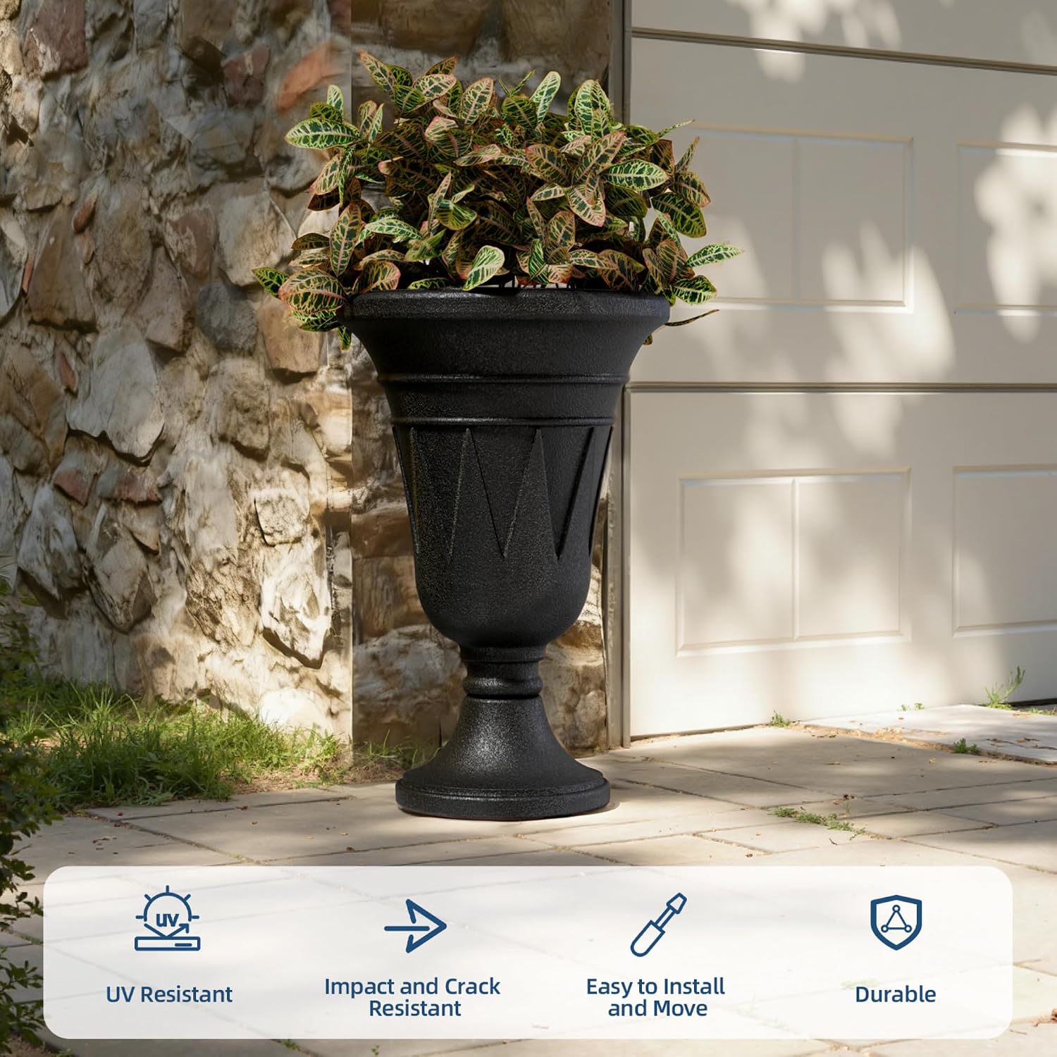 24" Tall Urn Planters