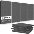 4 Pack Grey Fabric Acoustic Panels