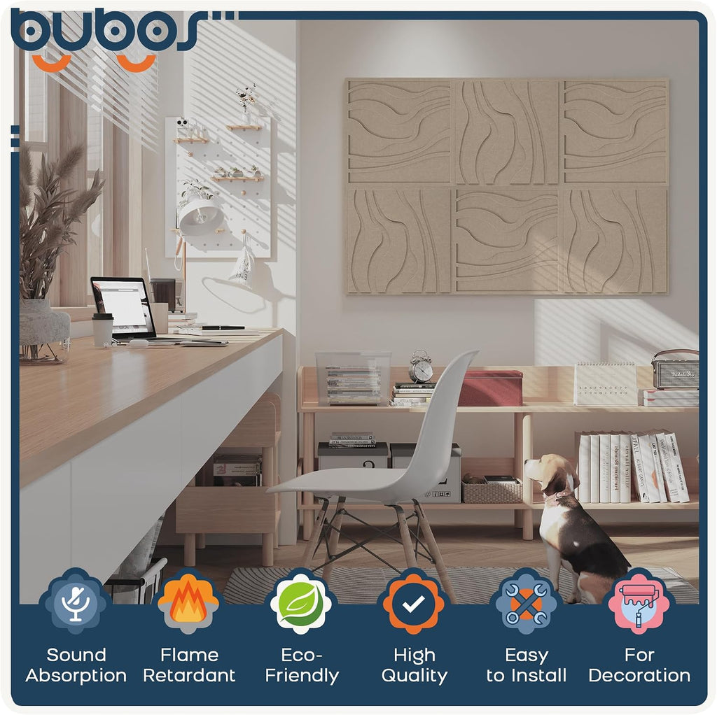 6 Pack Camel Art Acoustic Panels