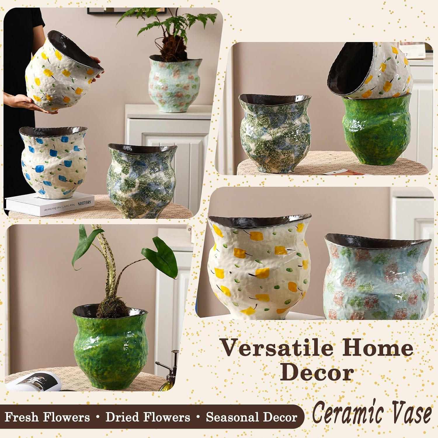 Large Glazed Ceramic Planter Pot