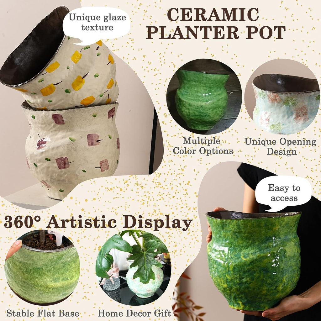 Large Glazed Ceramic Planter Pot