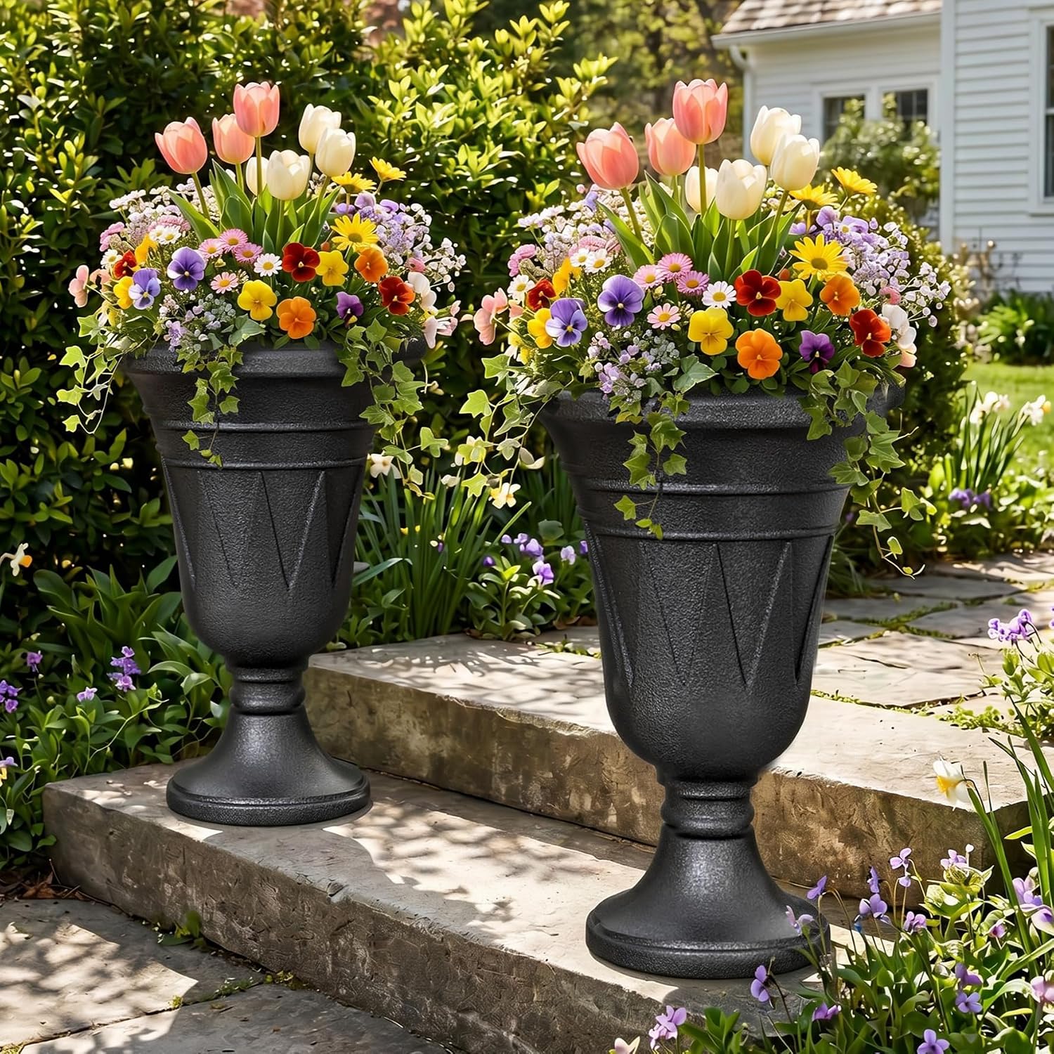 24" Tall Urn Planters