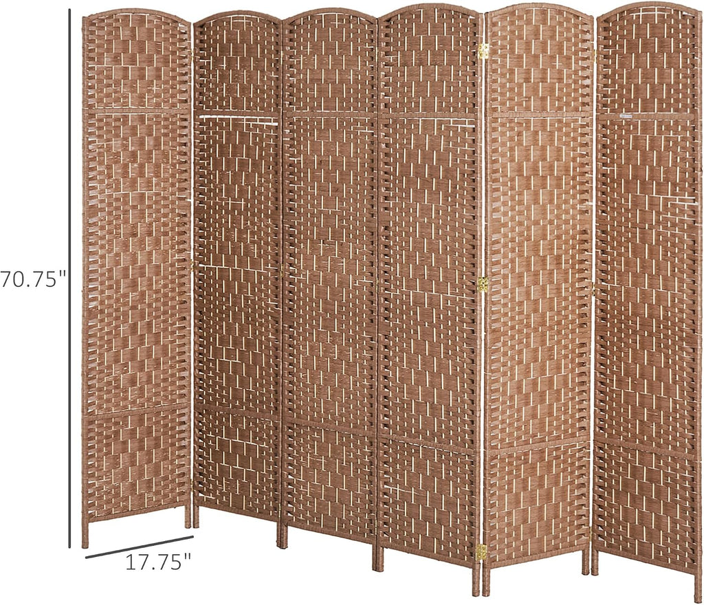 Folding Wicker Style Room Divider Screen
