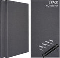 2 Pack Grey Fabric Acoustic Panels